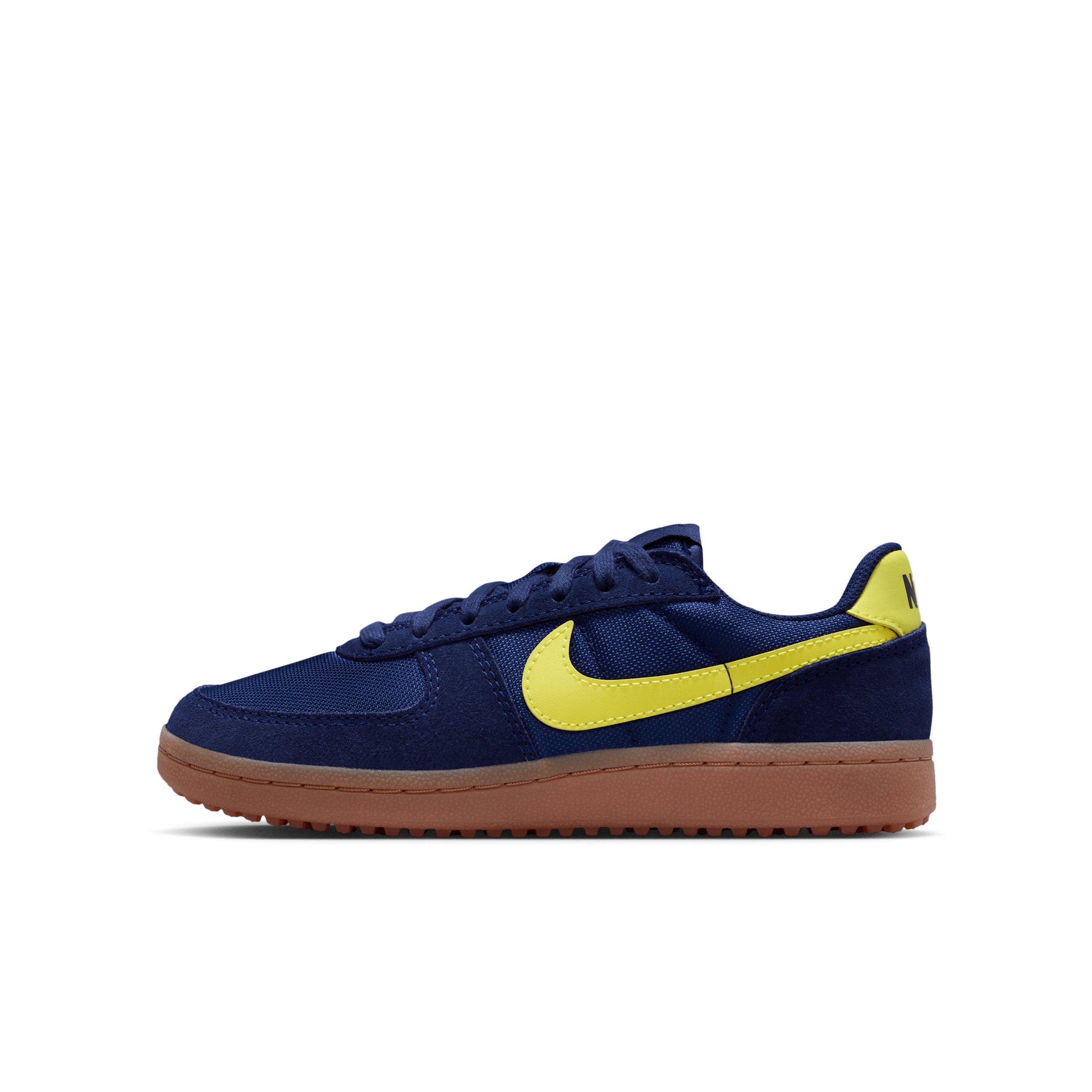 Nike Field General "Blue Void/Gum Medium Brown/Sonic Yellow" Grade School Boys' Shoe - BLUE/MD BROWN/YELLOW Thumbnail View 2