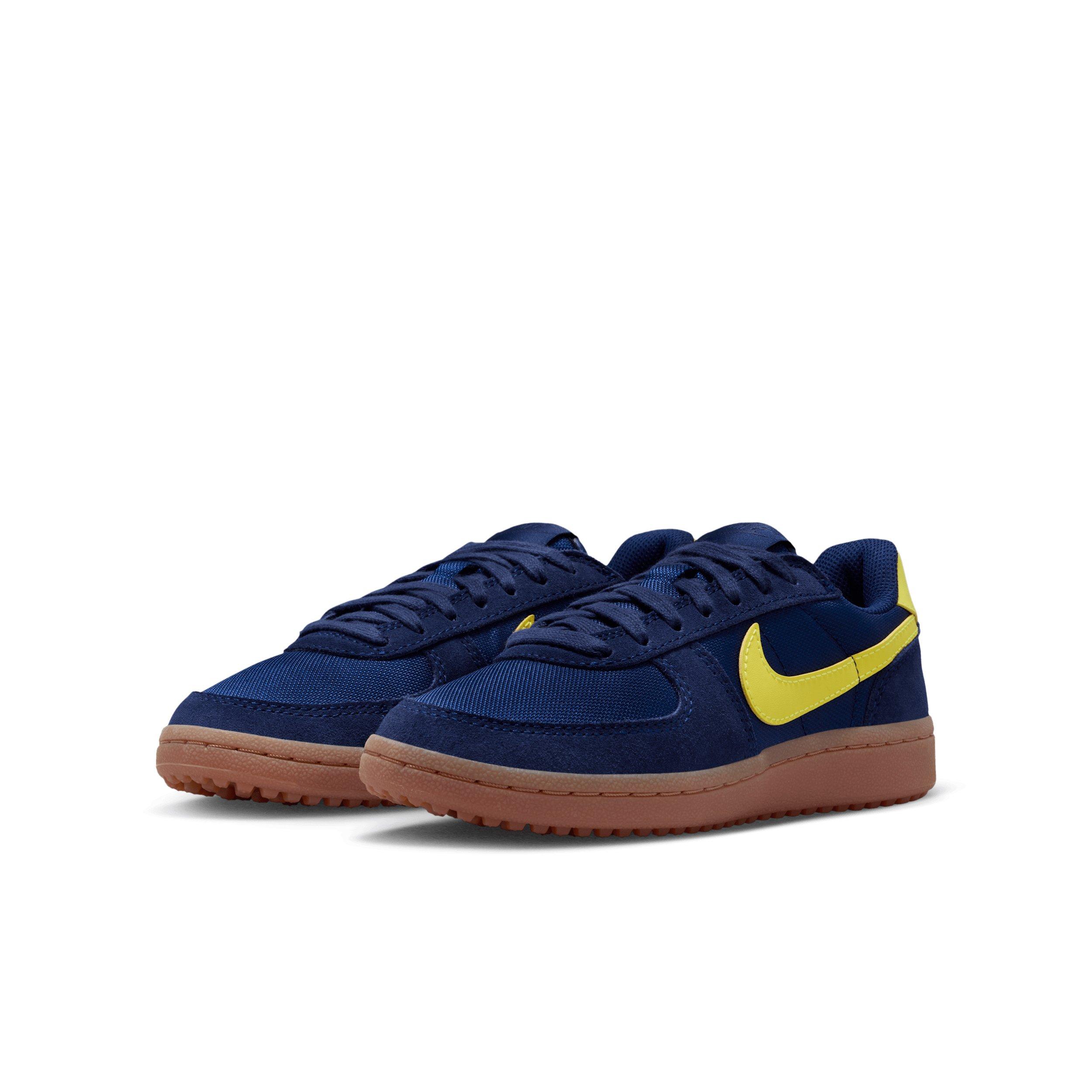 Nike Field General "Blue Void/Gum Medium Brown/Sonic Yellow" Grade School Boys' Shoe - BLUE/MD BROWN/YELLOW Thumbnail View 3