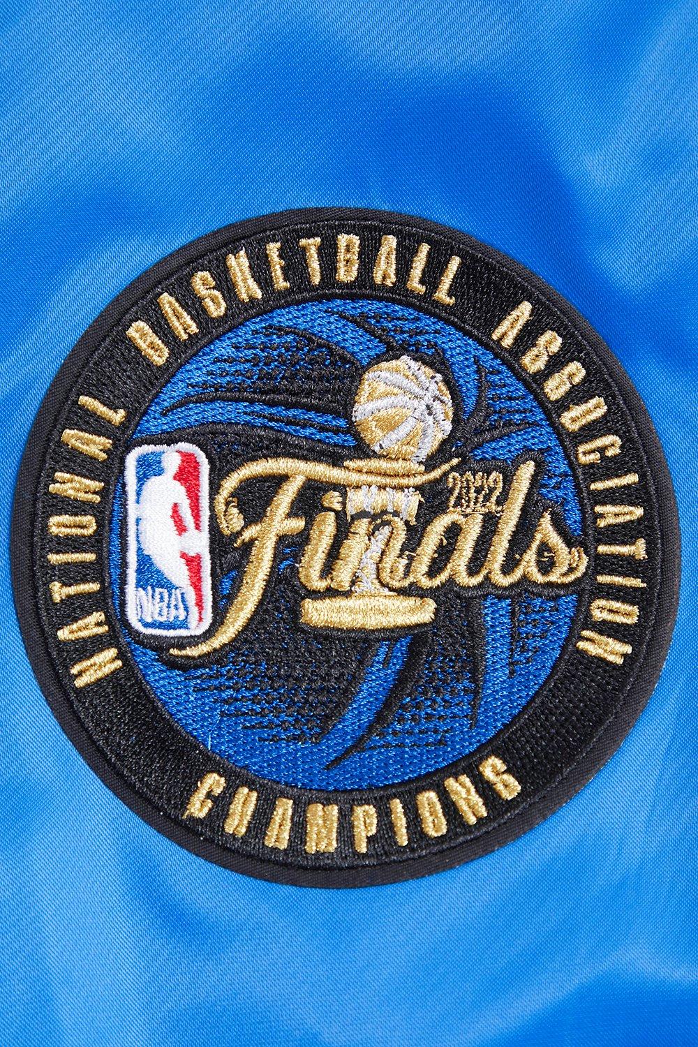 Pro Standard Men's NBA Golden State Warriors Retro Classic Rib Satin Jacket - Royal Blue - ROYAL Thumbnail View 7