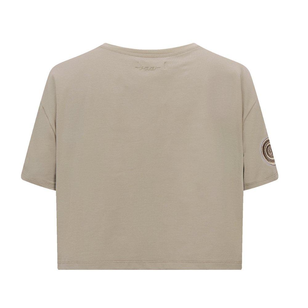 Pro Standard Women's MLB Chicago Cubs Neutral SJ Boxy Top - Tan - TAN Thumbnail View 2