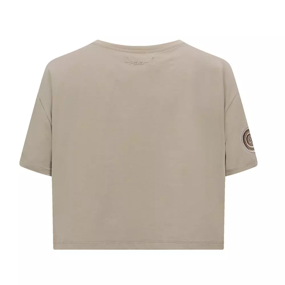 Pro Standard Women's MLB Chicago Cubs Neutral SJ Boxy Top - Tan - TAN