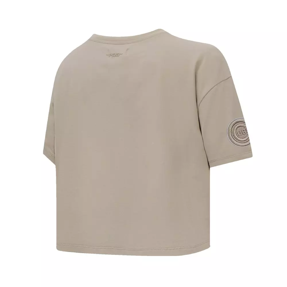 Pro Standard Women's MLB Chicago Cubs Neutral SJ Boxy Top - Tan - TAN