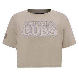 Pro Standard Women's MLB Chicago Cubs Neutral SJ Boxy Top -Tan