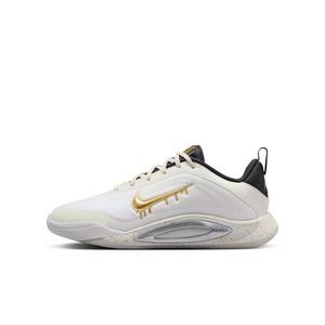 Nike A'One Unanimous "Sail/Vast Grey/Off Noir/Metallic Gold" Grade School Boys' Basketball Shoe