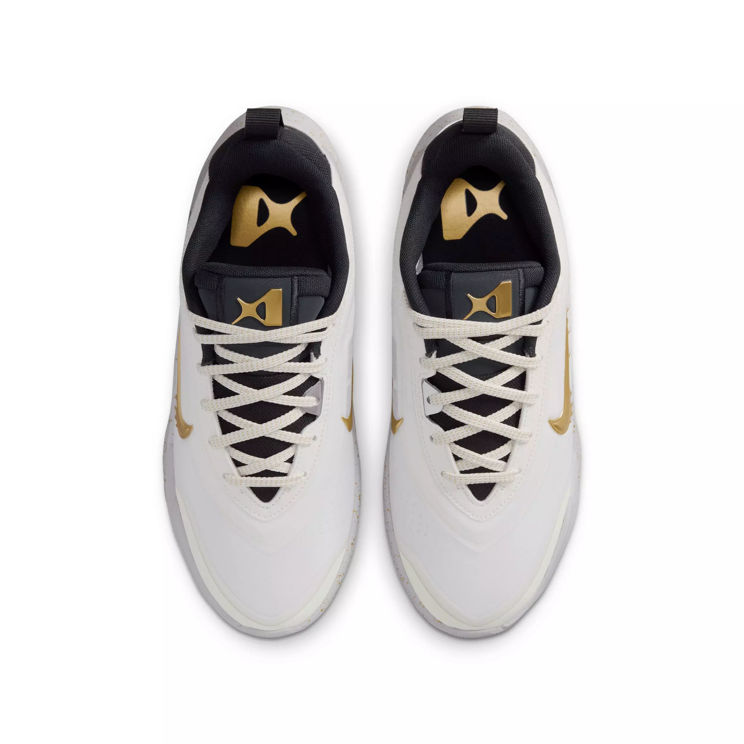 Nike A'One Unanimous "Sail/Vast Grey/Off Noir/Metallic Gold" Grade School Boys' Basketball Shoe - SAIL/GREY/OFF NOIR/GOLD