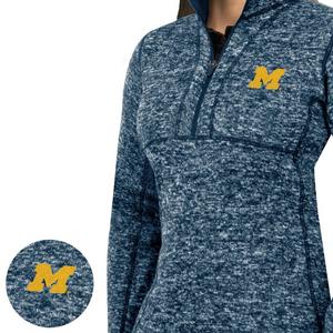 Antigua Women's Michigan Wolverines Fortune Half-Zip Pullover Jacket