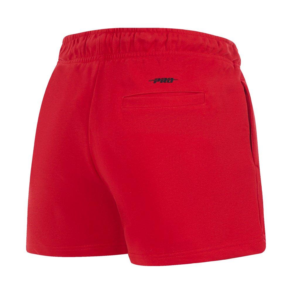 Pro Standard Women's MLB Chicago Cubs Classic Fleece Shorts - Red - RED Thumbnail View 4