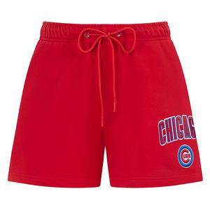 Pro Standard Women's MLB Chicago Cubs Classic Fleece Shorts -Red