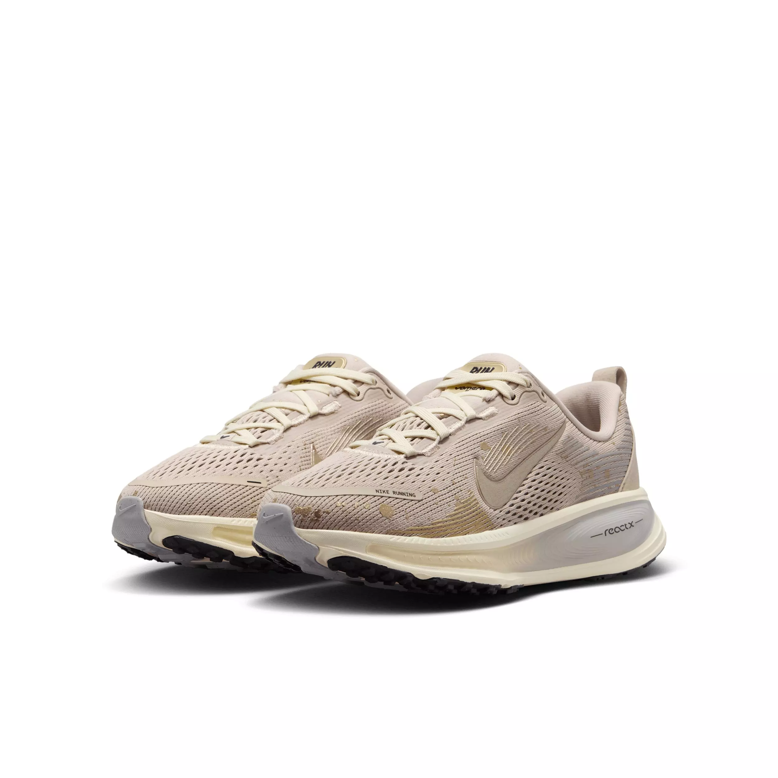 Nike Vomero 18 SE "Cream II/Coconut Milk/Light Grey/Gold Grain" Grade School Girls' Running Shoe - CREAM/MILK/LT GREY/GOLD