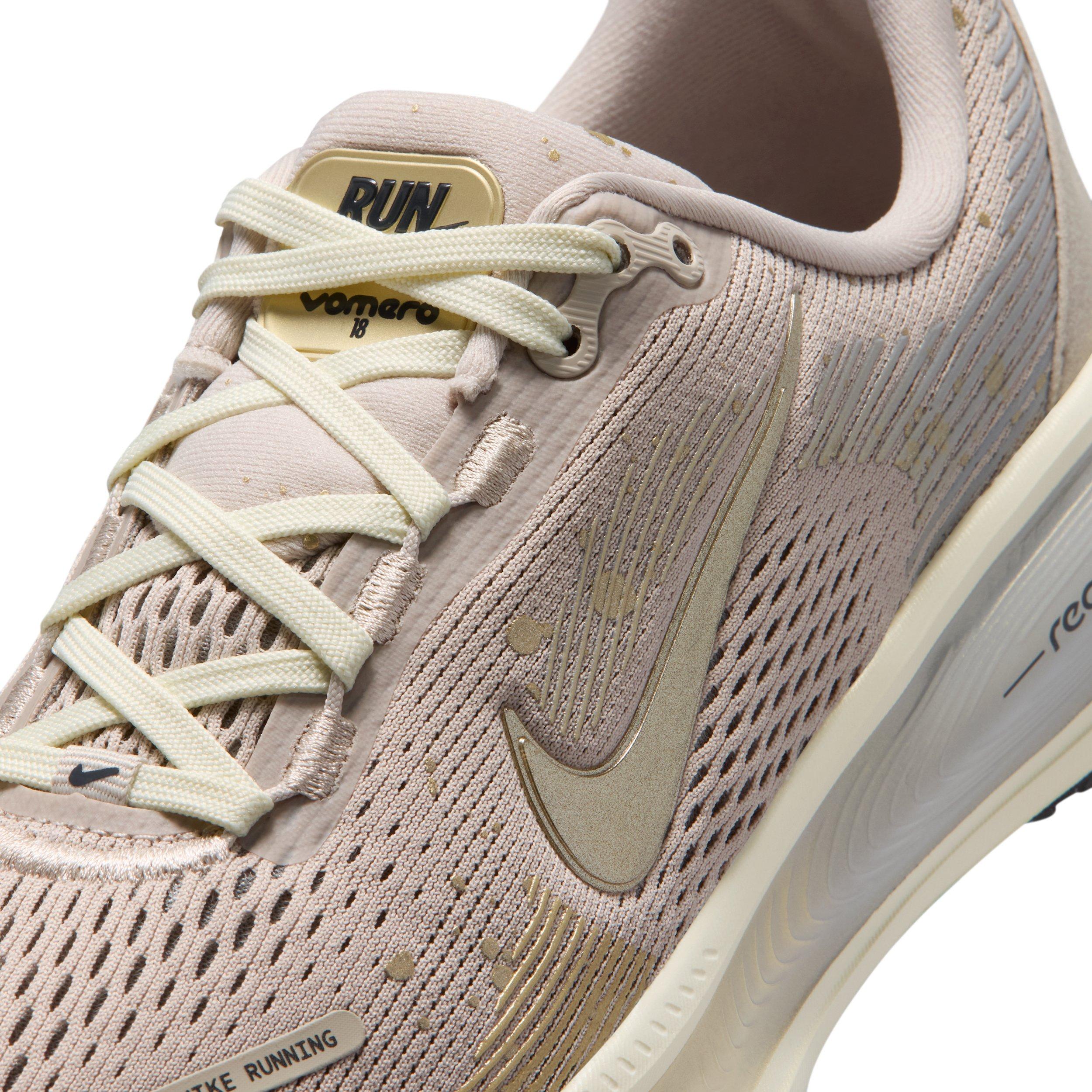 Nike Vomero 18 SE "Cream II/Coconut Milk/Light Grey/Gold Grain" Grade School Girls' Running Shoe - CREAM/MILK/LT GREY/GOLD Thumbnail View 7