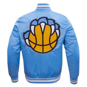 Pro Standard Men's NBA Memphis Grizzlies Retro Classic Rib Satin Jacket -Blue