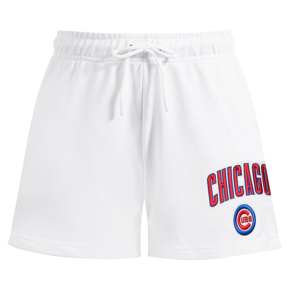 Pro Standard Women's MLB Chicago Cubs Classic Fleece Shorts - White - WHITE Thumbnail View 1