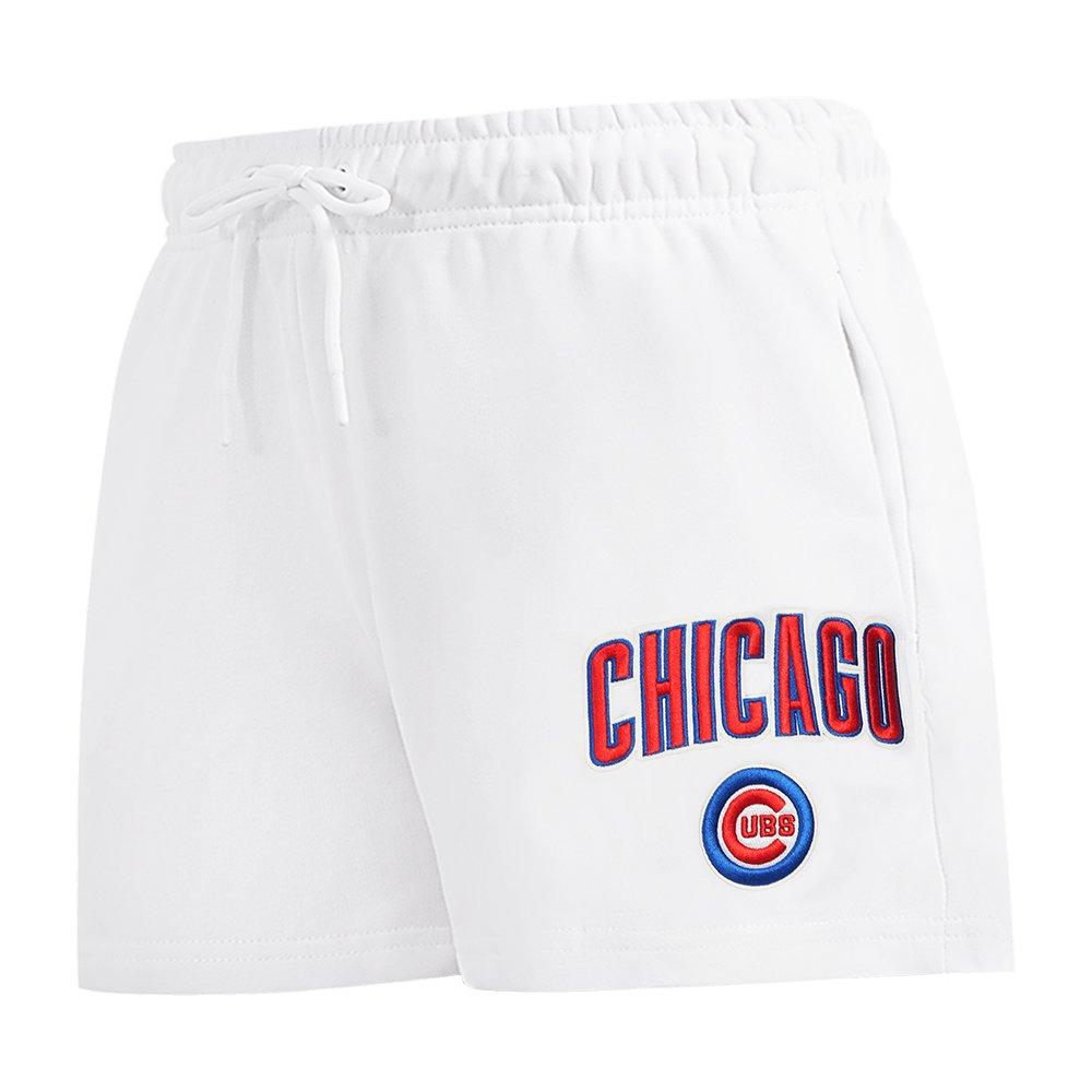 Pro Standard Women's MLB Chicago Cubs Classic Fleece Shorts -White - WHITE Thumbnail View 3