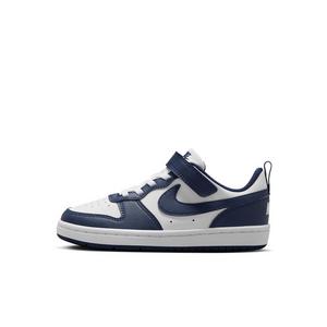 Nike Court Borough Low "White/White/Midnight Navy" Preschool Boys' Shoe