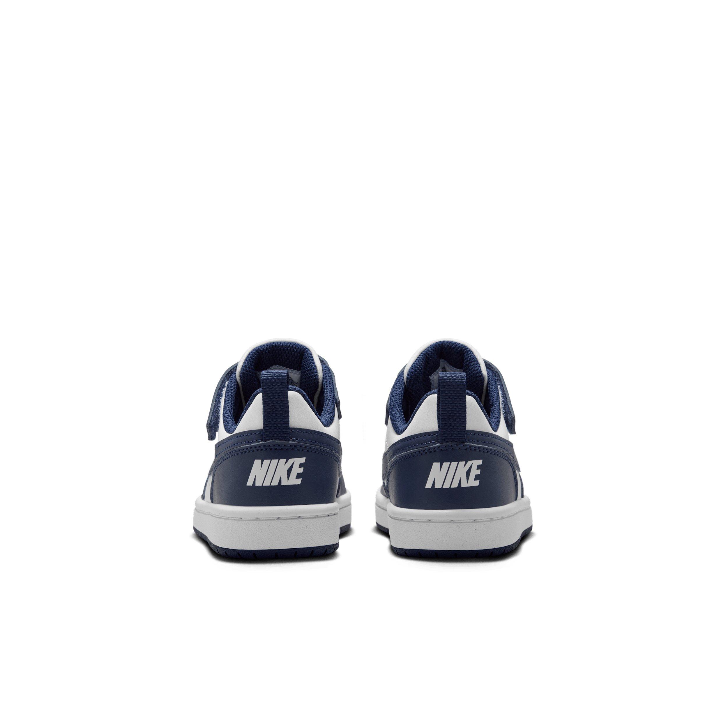 Nike Court Borough Low Preschool Boys' "White/White/Midnight Navy" Shoe
