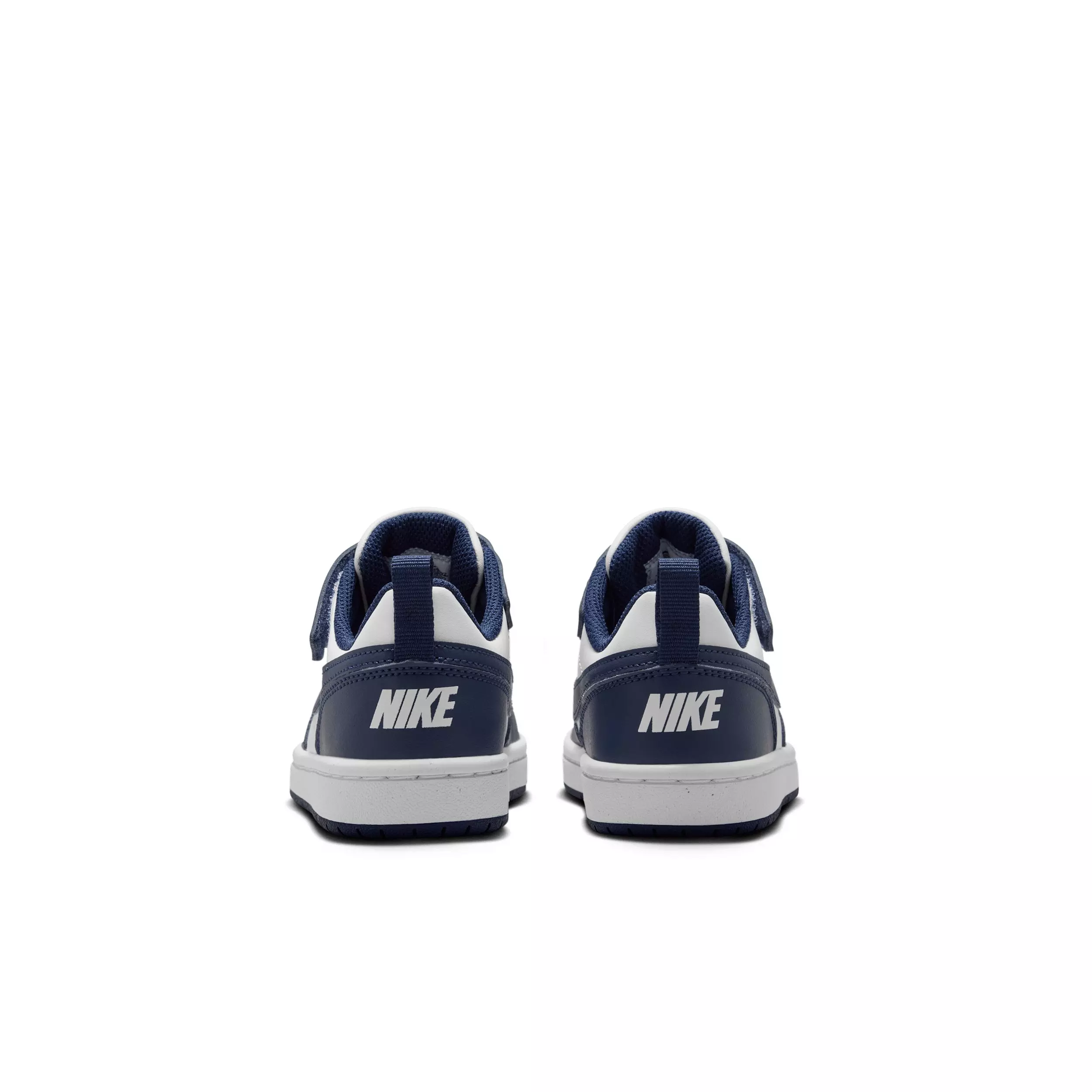 Nike Court Borough Low "White/White/Midnight Navy" Preschool Boys' Shoe - WHITE/WHITE/NAVY