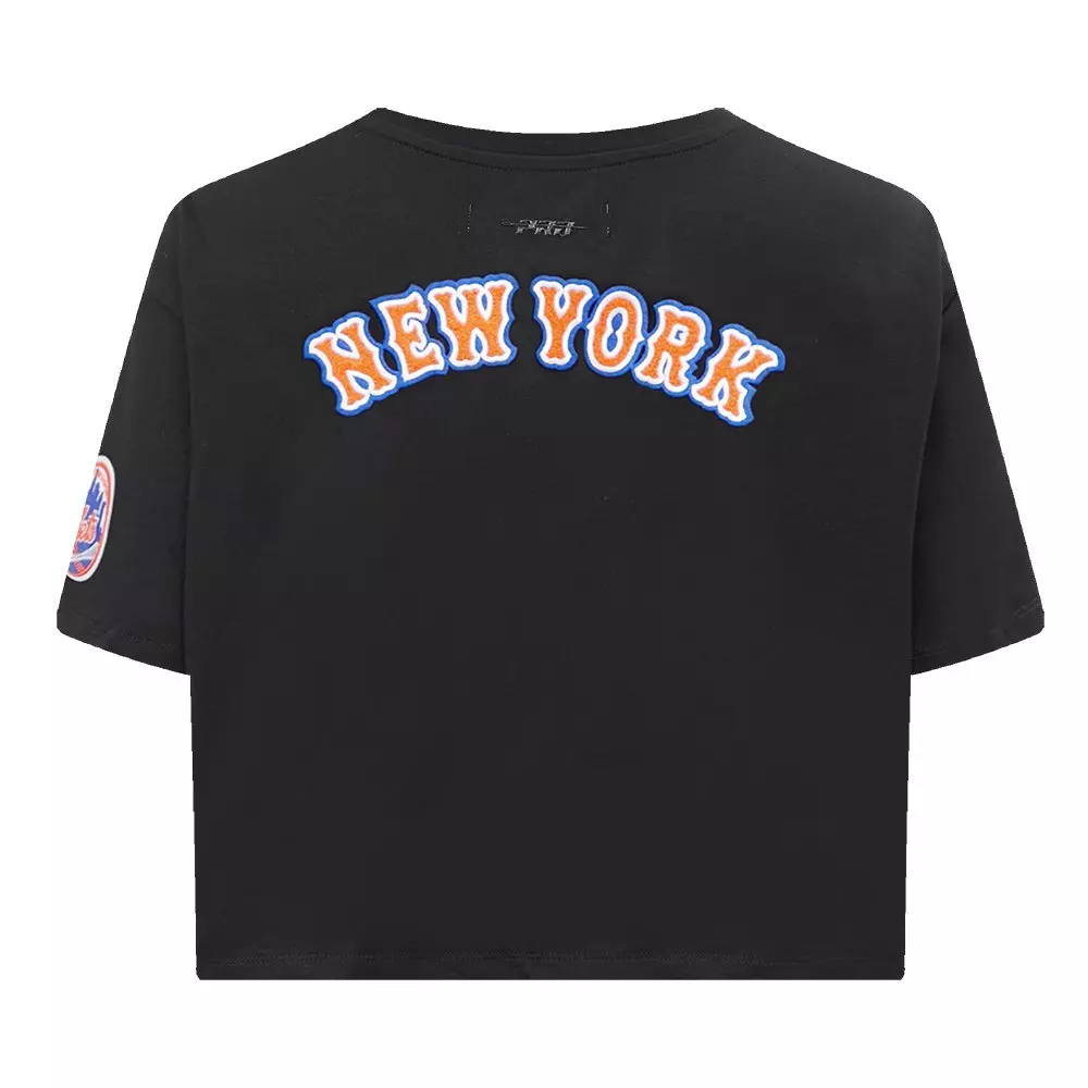 Pro Standard Women's MLB New York Mets​ Classic Boxy Top -Black - BLACK