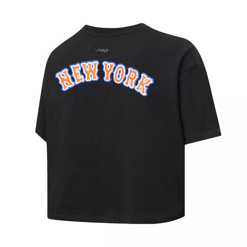 Pro Standard Women's MLB New York Mets​ Classic Boxy Top -Black - BLACK