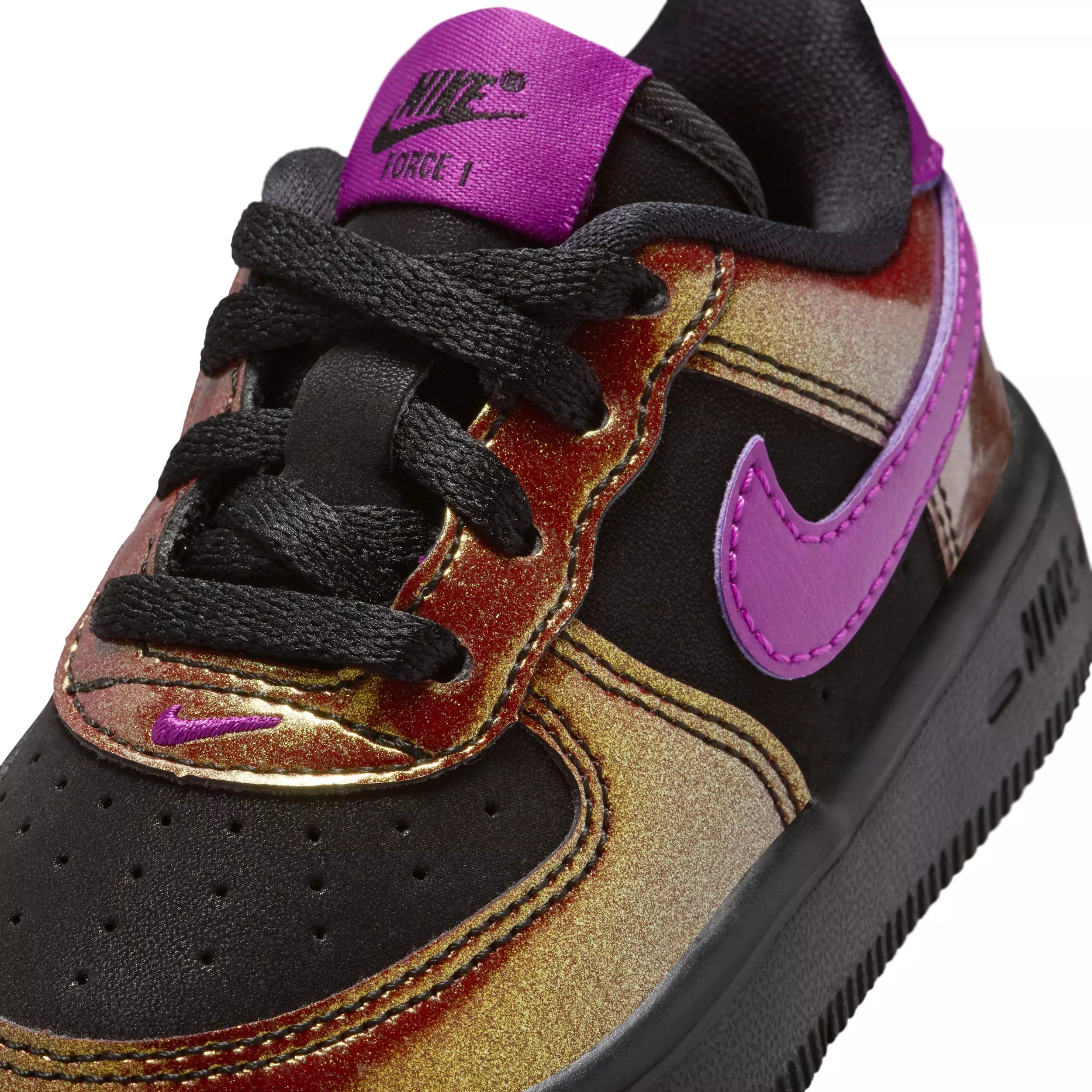 Nike Force 1 Low LV8 4 "Black/Bold Berry" Infant Girls' Shoe - BLACK/BERRY
