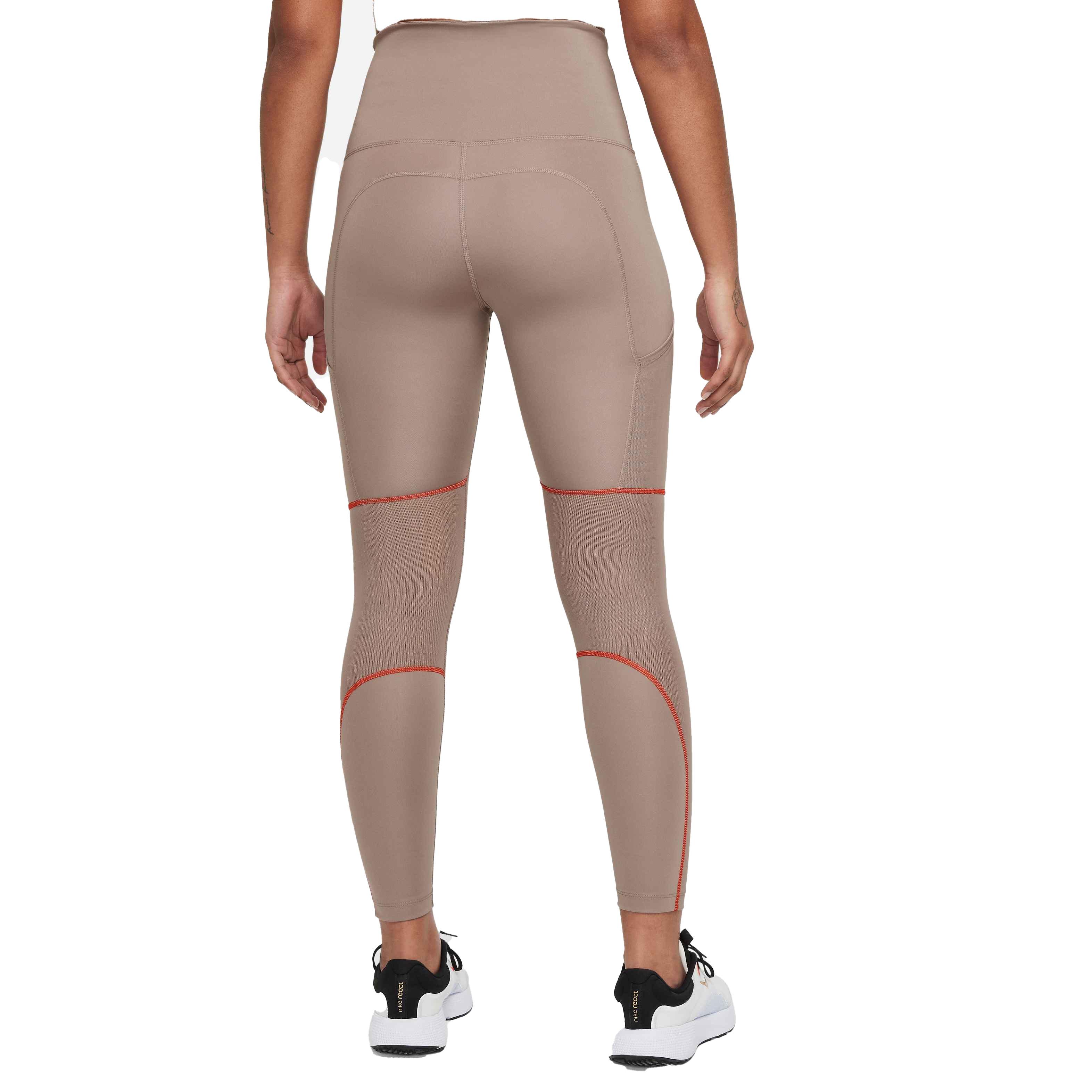 Nike Air Women's Fold-Over Waist 7/8 Leggings NWT Black/White Small Pockets