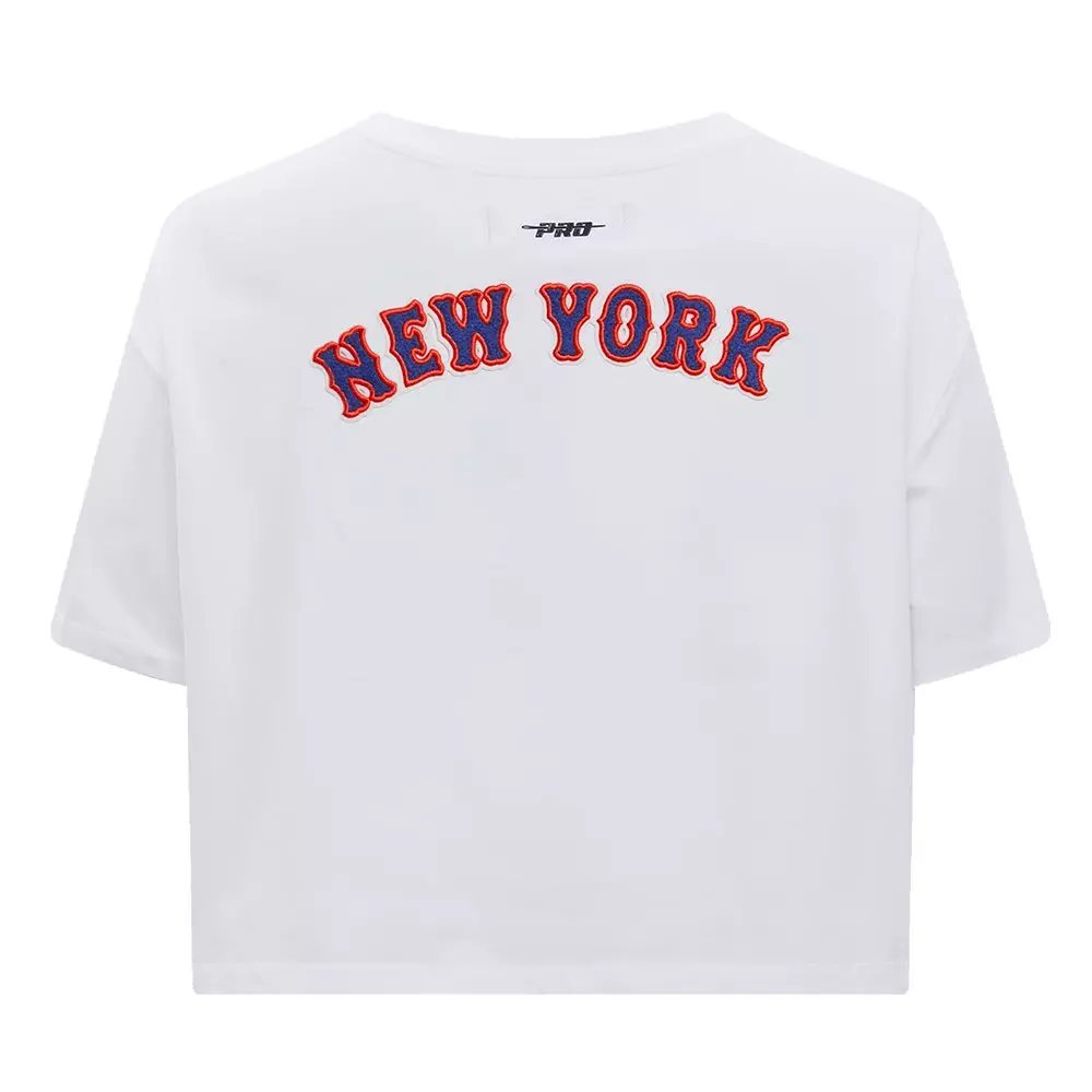Pro Standard Women's MLB New York Mets​ Classic Boxy Top - White - WHITE