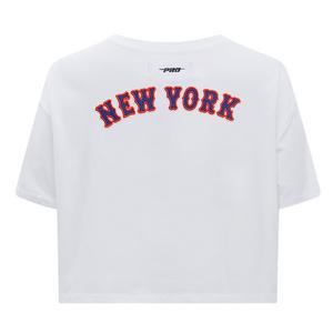Pro Standard Women's MLB New York Mets​ Classic Boxy Top -White