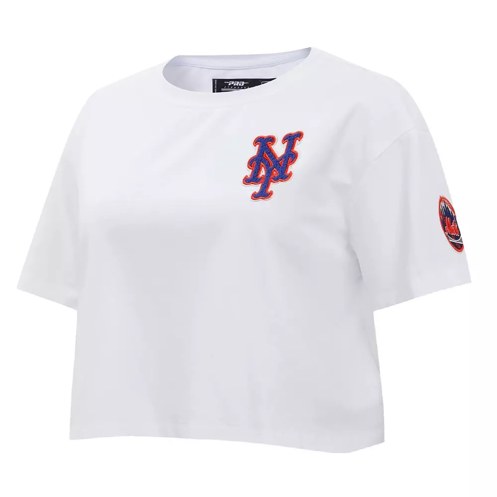 Pro Standard Women's MLB New York Mets​ Classic Boxy Top -White - WHITE