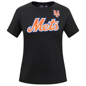 Pro Standard Women's MLB New York Mets​ Classic Short Sleeve SJ Slim Fit Top -Black