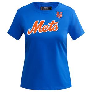 Pro Standard Women's MLB New York Mets​ Classic Short Sleeve SJ Slim Fit Top -Royal