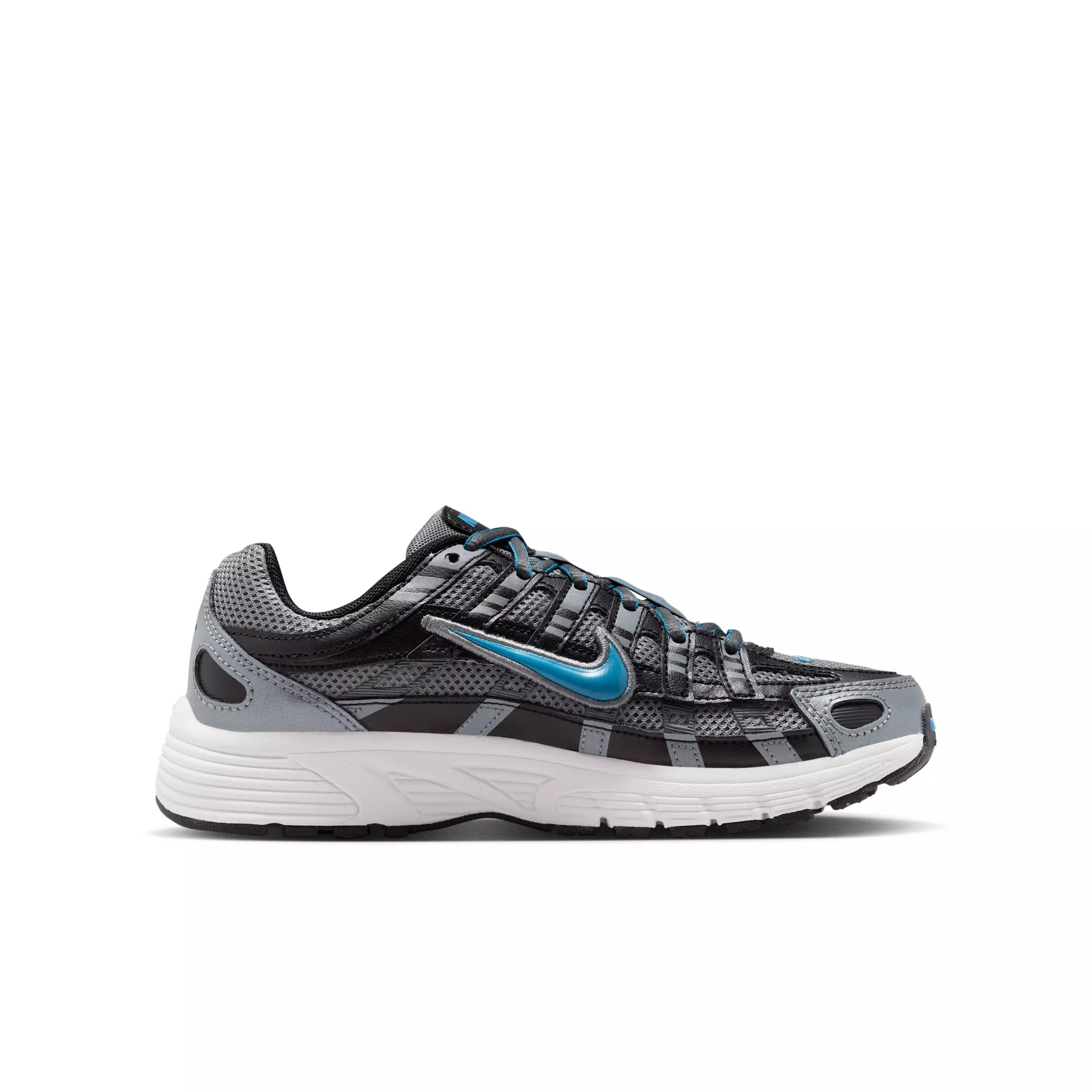 Nike P-6000 "Smoke Grey/Black/Platinum Tint/Dutch Blue" Grade School Boys' Shoe - GREY/BLACK/PLATINUM/BLUE