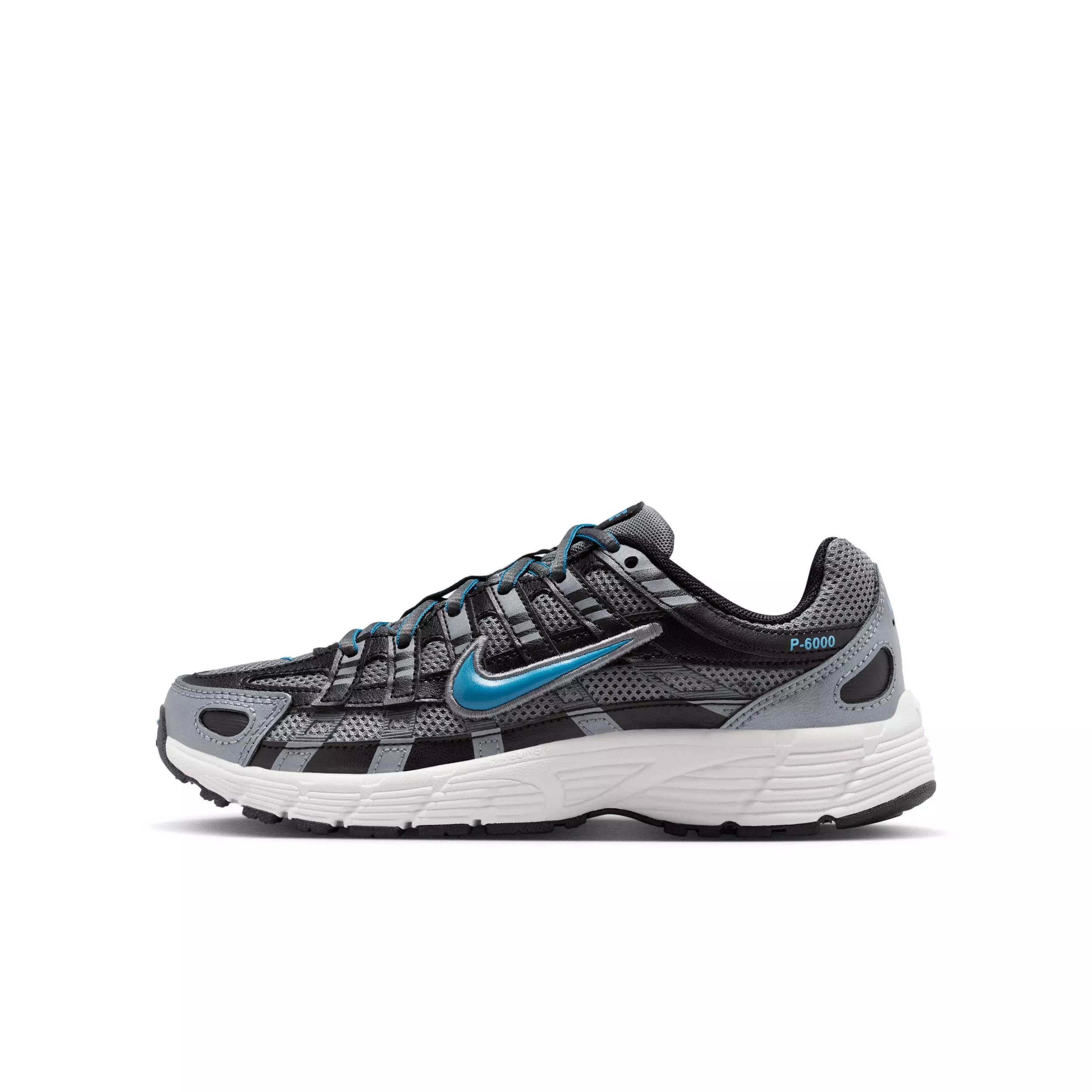Nike P-6000 "Smoke Grey/Black/Platinum Tint/Dutch Blue" Grade School Boys' Shoe - GREY/BLACK/PLATINUM/BLUE