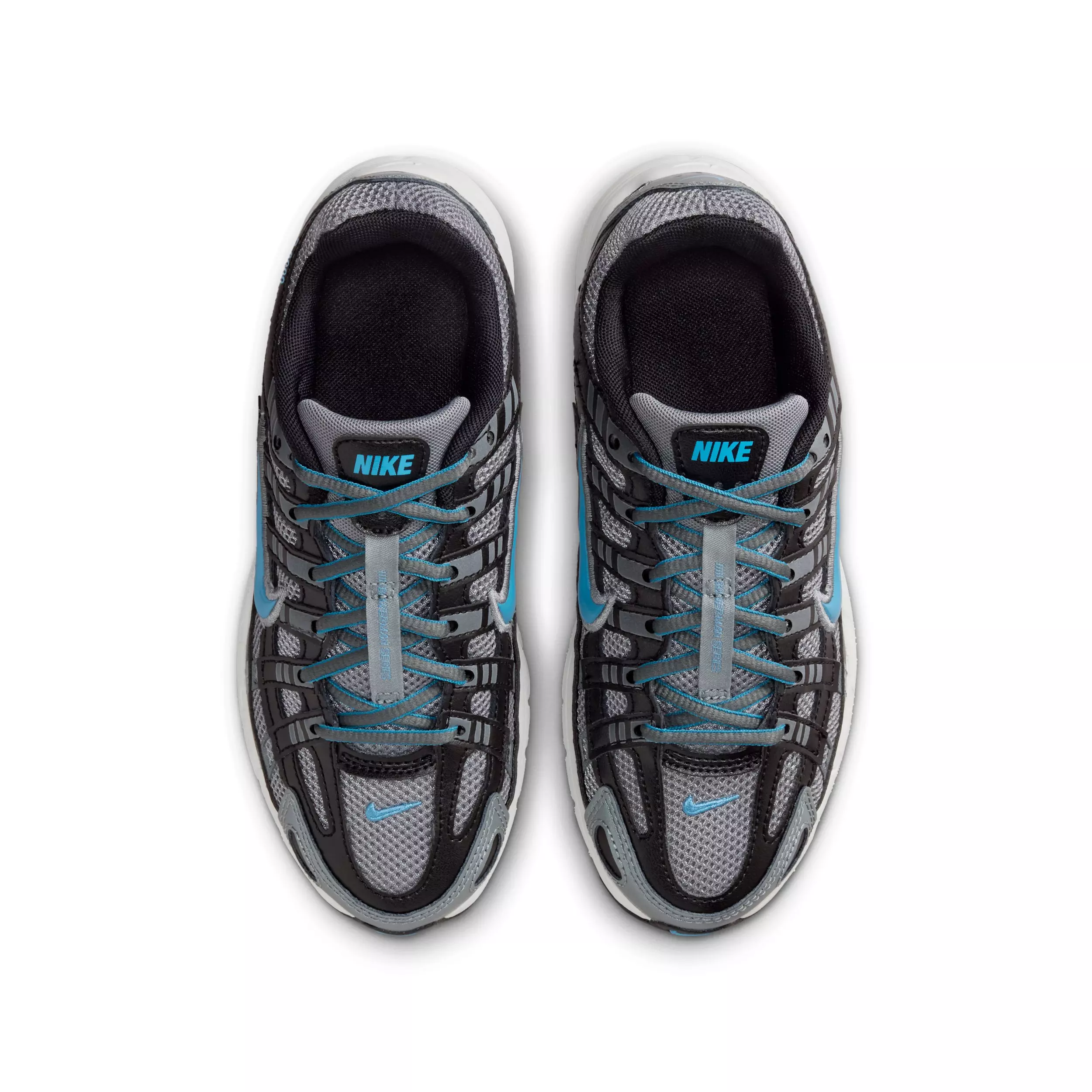 Nike P-6000 "Smoke Grey/Black/Platinum Tint/Dutch Blue" Grade School Boys' Shoe - GREY/BLACK/PLATINUM/BLUE