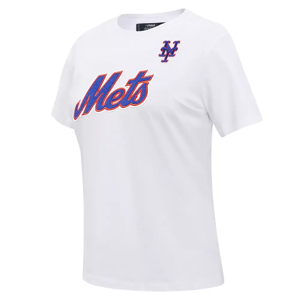 Pro Standard Women's MLB New York Mets​ Classic Short Sleeve SJ Slim Fit Top - White - WHITE