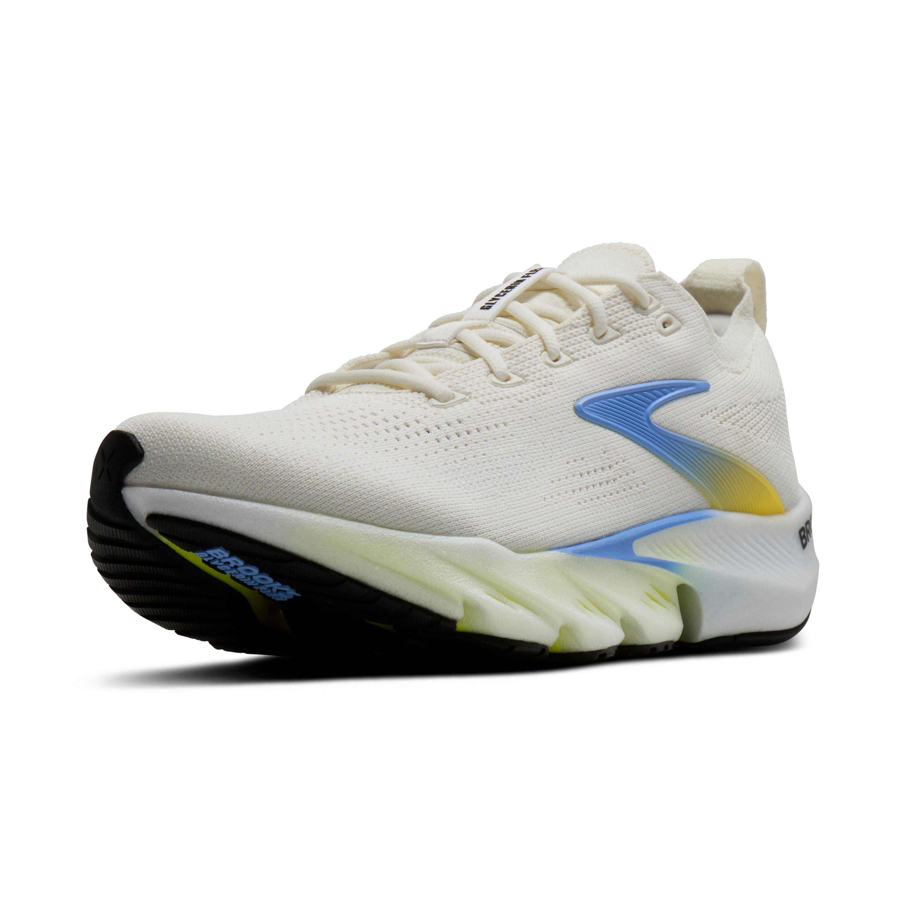 Brooks Glycerin Flex "White/Cyber Yellow/Nightlife" Men's Running Shoe - WHITE/YELLOW/NIGHTLIFE