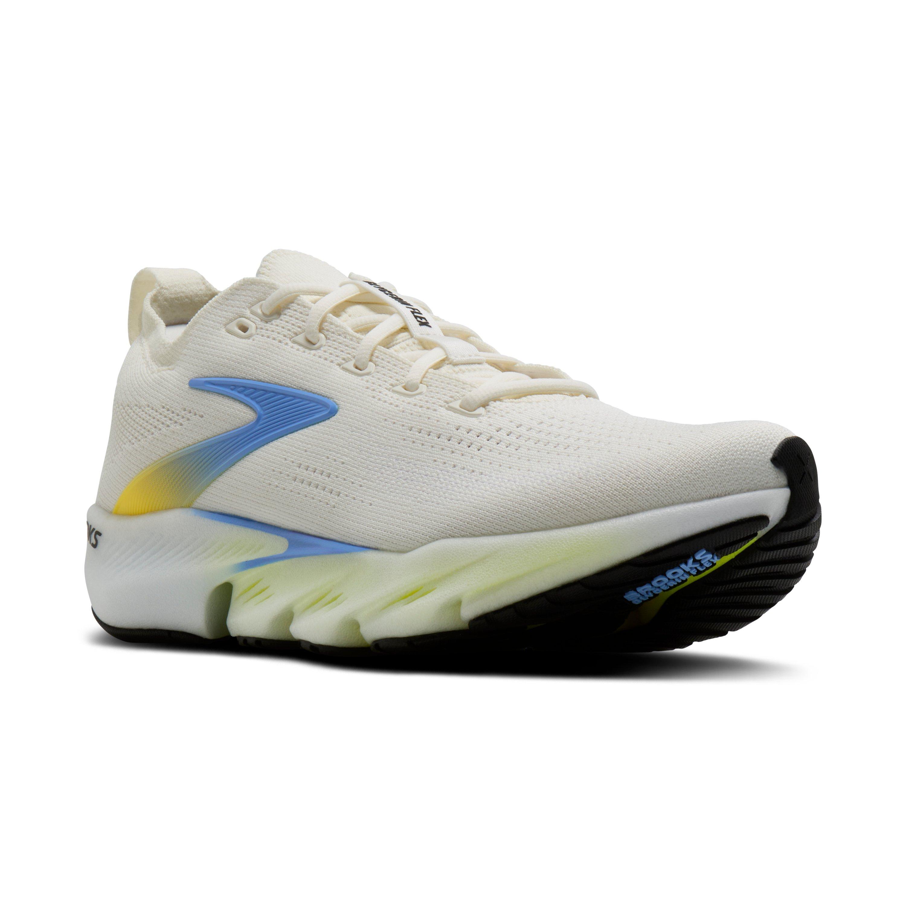 Brooks Glycerin Flex "White/Cyber Yellow/Nightlife" Men's Running Shoe - WHITE/YELLOW/NIGHTLIFE