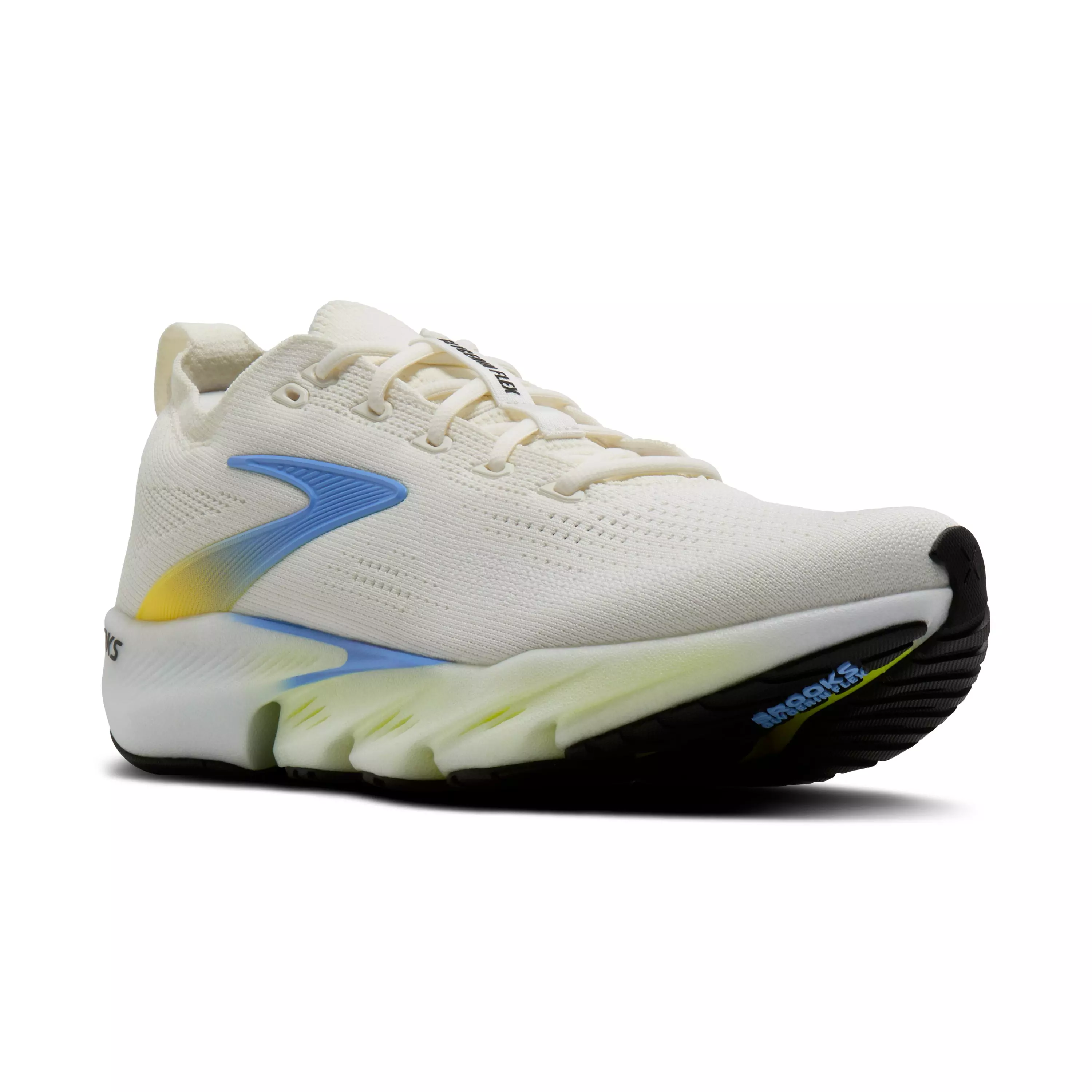 Brooks Glycerin Flex "White/Cyber Yellow/Nightlife" Men's Running Shoe - WHITE/YELLOW/NIGHTLIFE