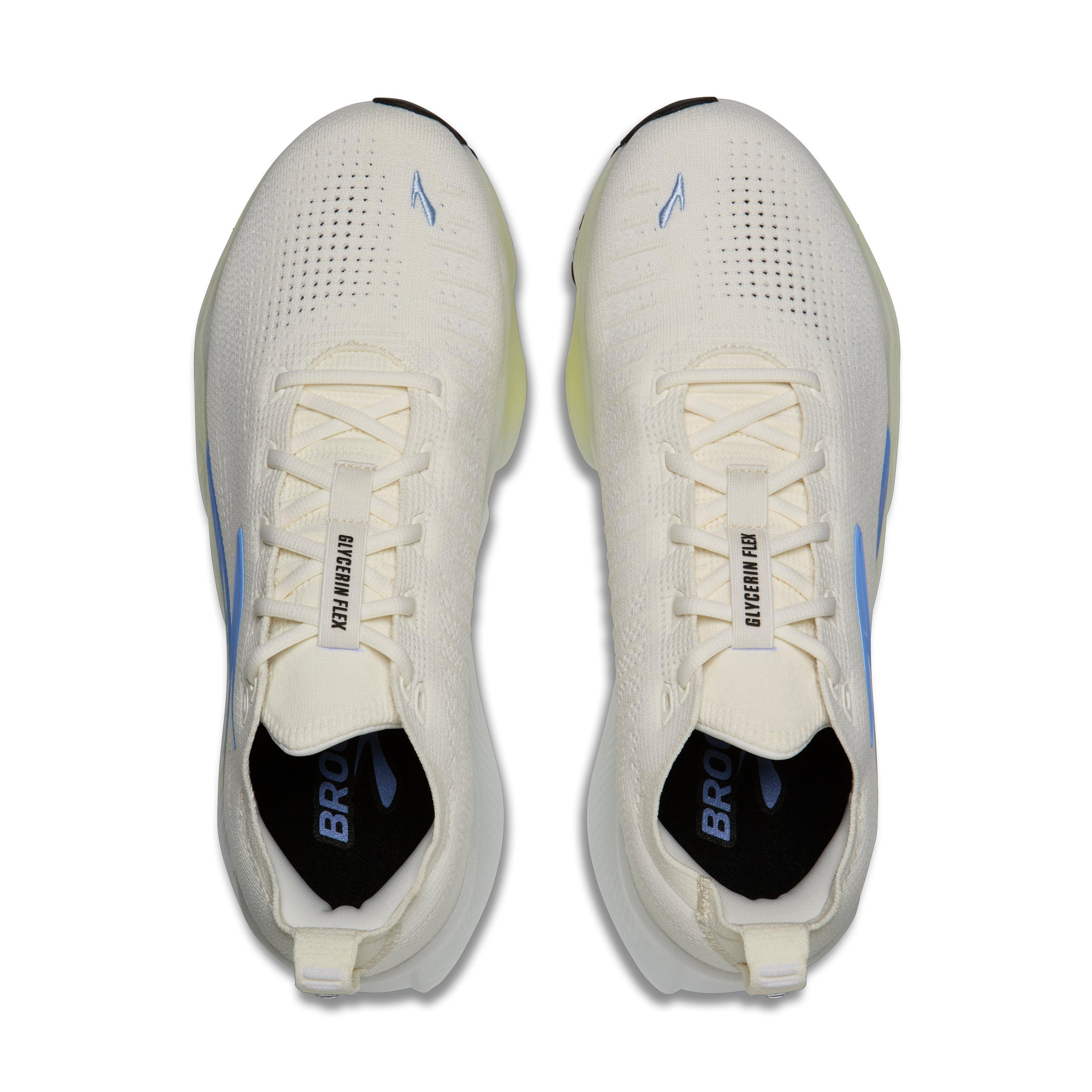 Brooks Glycerin Flex "White/Cyber Yellow/Nightlife" Men's Running Shoe - WHITE/YELLOW/NIGHTLIFE