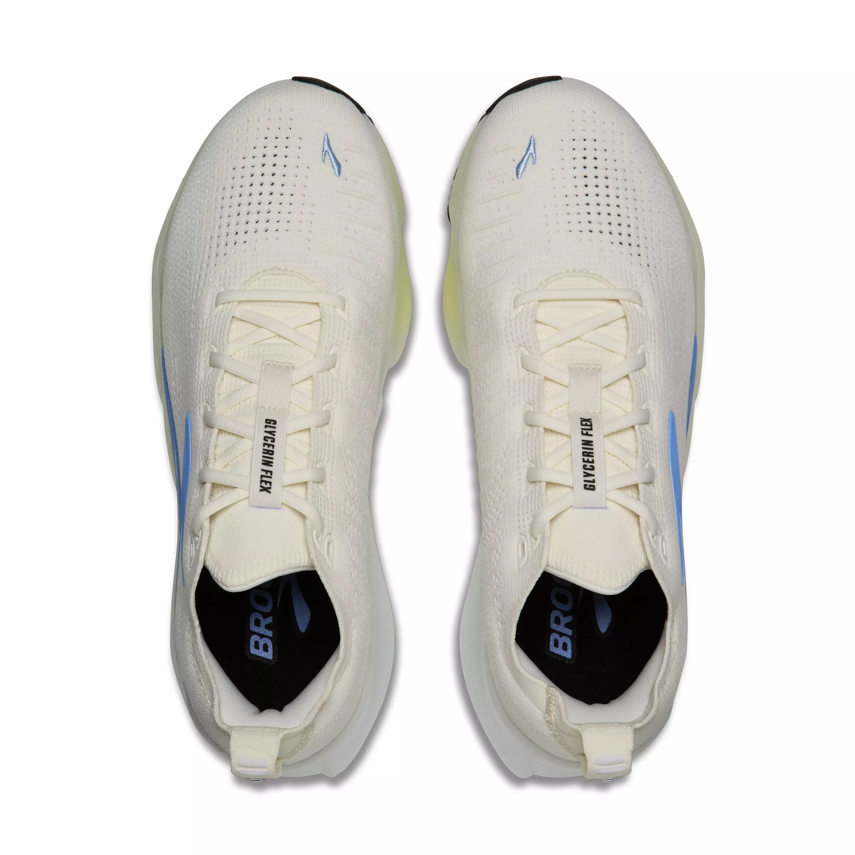 Brooks Glycerin Flex "White/Cyber Yellow/Nightlife" Men's Running Shoe - WHITE/YELLOW/NIGHTLIFE