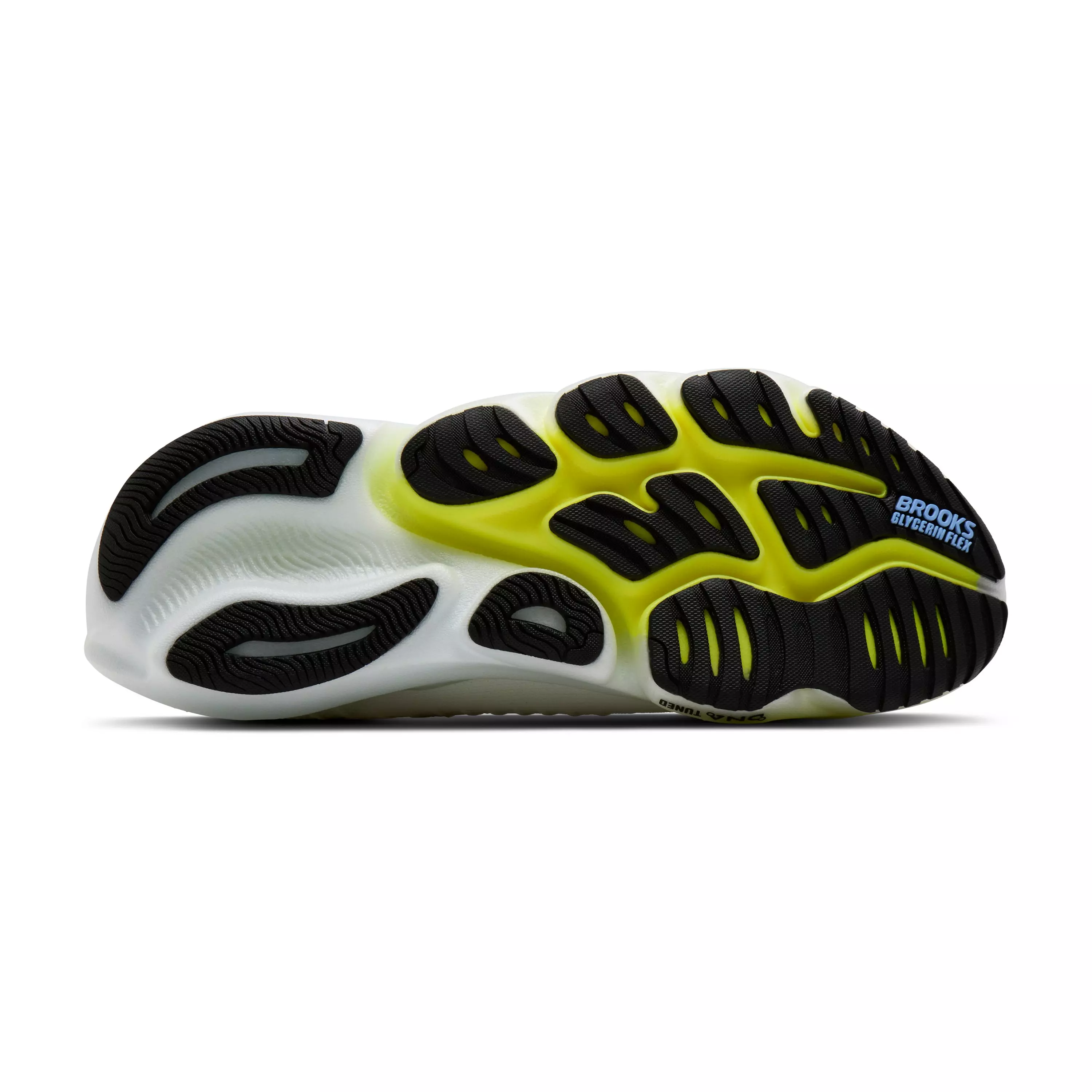 Brooks Glycerin Flex "White/Cyber Yellow/Nightlife" Men's Running Shoe - WHITE/YELLOW/NIGHTLIFE