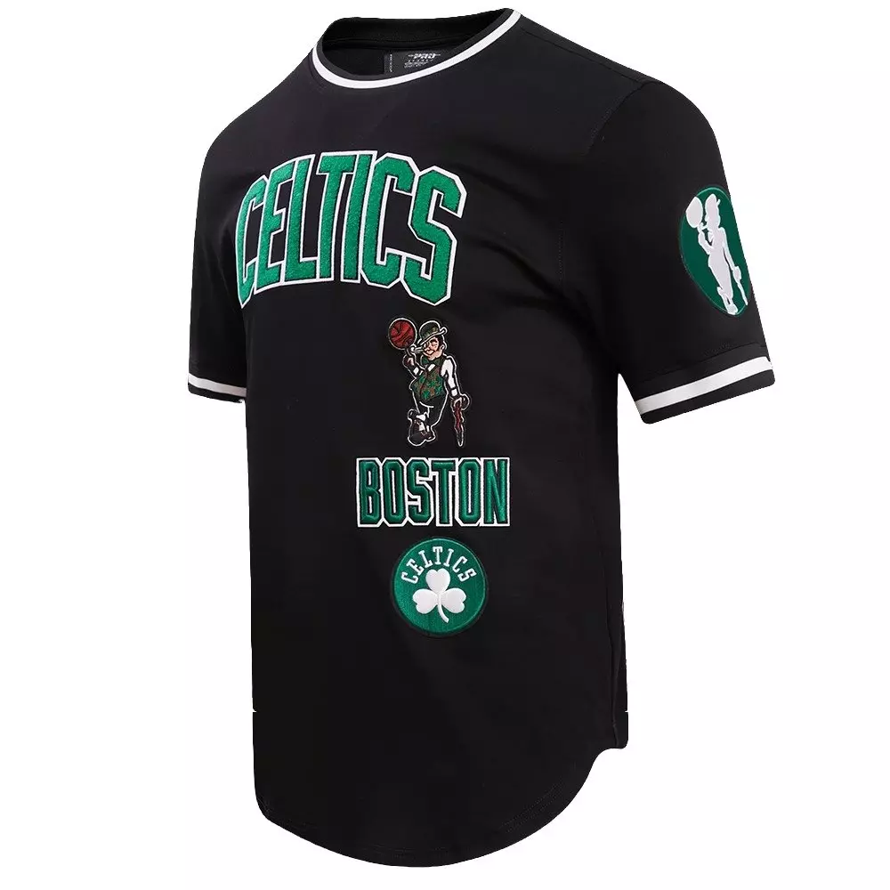Pro Standard Men's NBA Boston Celtics Retro Classic Double Knit Tee - Black - BLACK