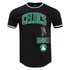 Pro Standard Men's NBA Boston Celtics Retro Classic Double Knit Tee -Black