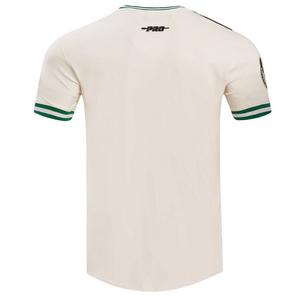 Pro Standard Men's NBA Boston Celtics Retro Classic Double Knit Tee -Eggshell/Kelly Green