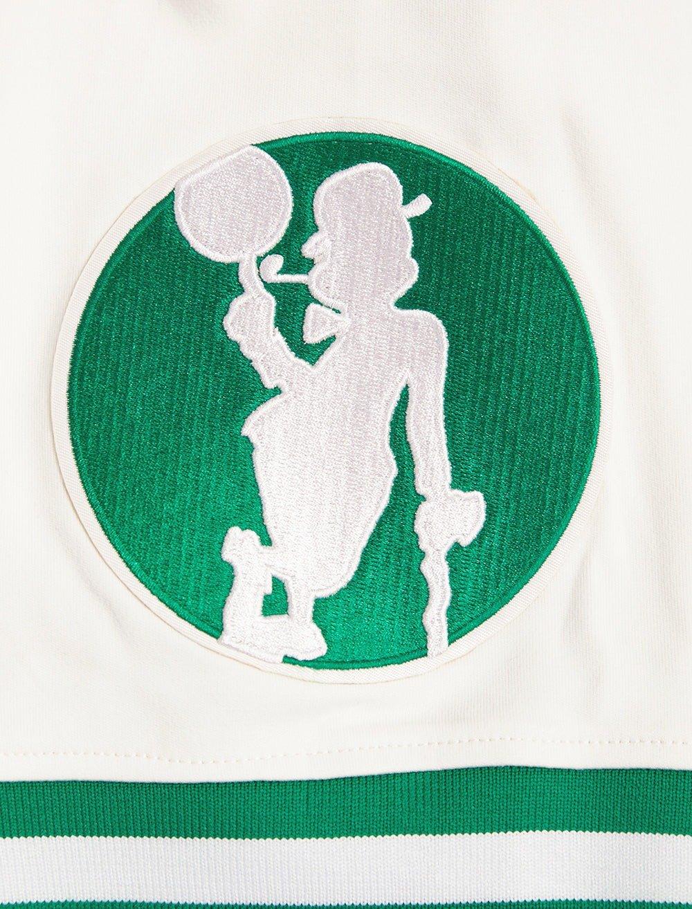 Pro Standard Men's NBA Boston Celtics Retro Classic Double Knit Tee -Eggshell/Kelly Green - EGGSHELL/KELLY GREEN Thumbnail View 7