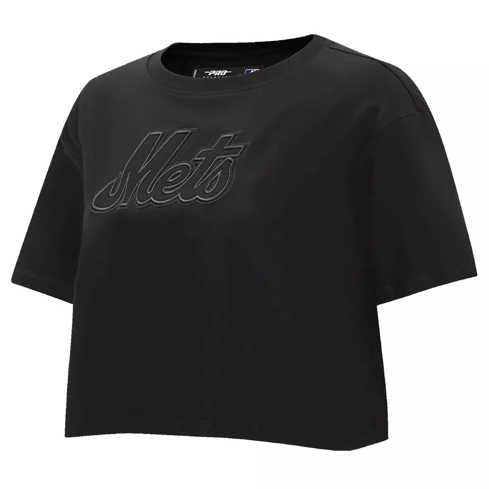 Pro Standard Women's MLB TNew York Mets​ Neutral SJ Boxy Top - Black - BLACK