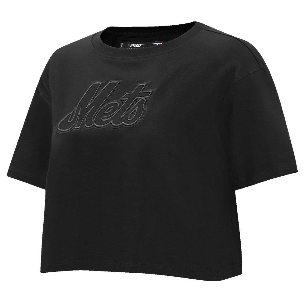 Pro Standard Women's MLB TNew York Mets​ Neutral SJ Boxy Top -Black - BLACK Thumbnail View 3