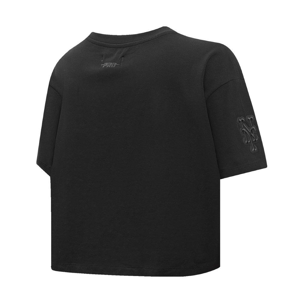 Pro Standard Women's MLB TNew York Mets​ Neutral SJ Boxy Top -Black - BLACK Thumbnail View 4