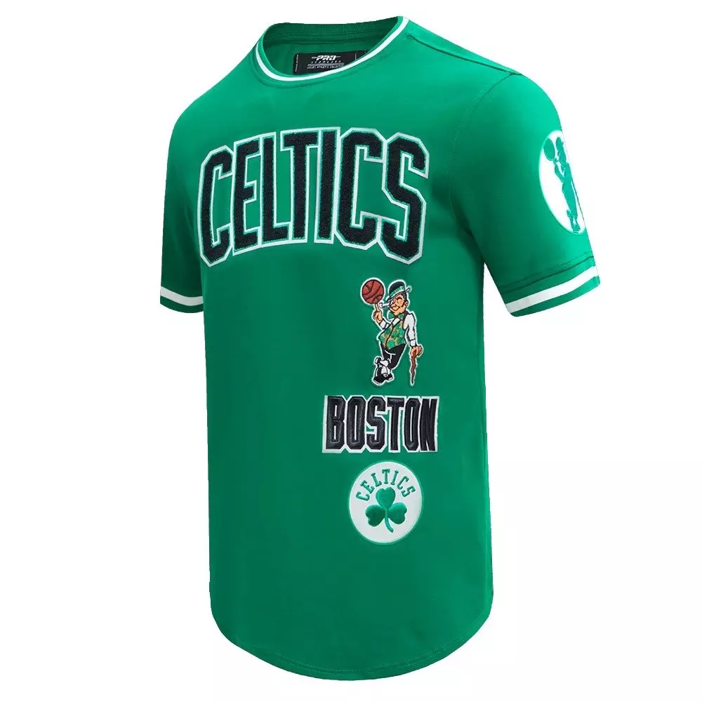 Pro Standard Men's NBA Boston Celtics Retro Classic Double Knit Tee - Kelly Green - KELLY GREEN