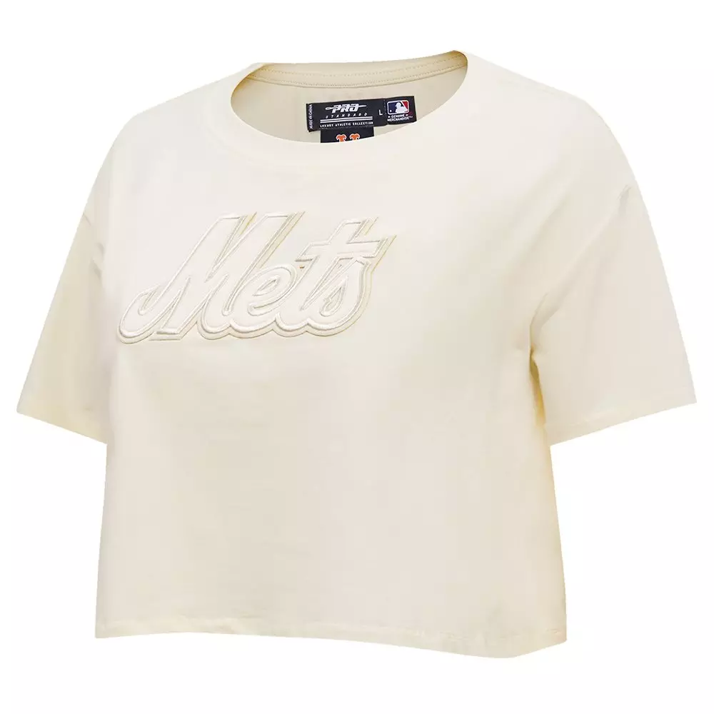 Pro Standard Women's MLB New York Mets​​ Neutral SJ Boxy Top -Cream - CREAM