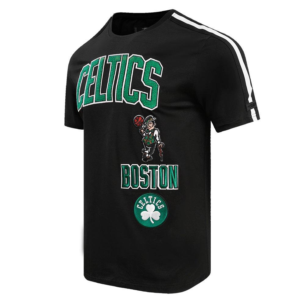 Pro Standard Men's NBA Boston Celtics Retro Classic SJ Striped Tee - Black - BLACK Thumbnail View 3
