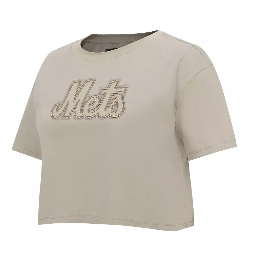 Pro Standard Women's MLB New York Mets​ Neutral SJ Boxy Top - Tan - TAN